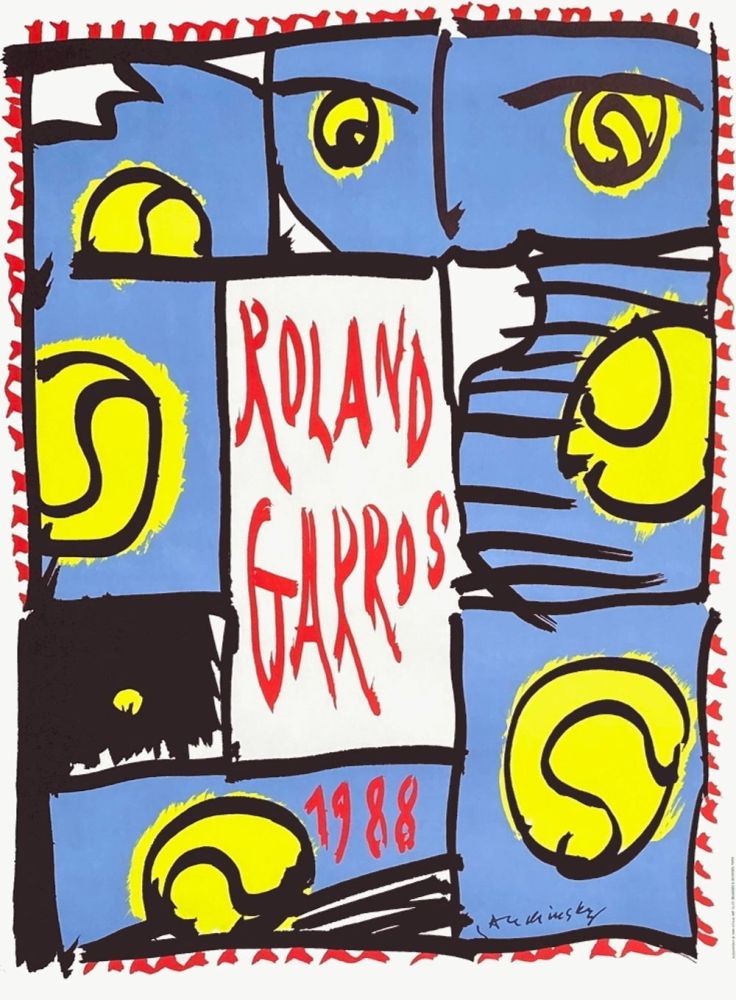 掲示 Alechinsky - Roland-Garros Official Poster