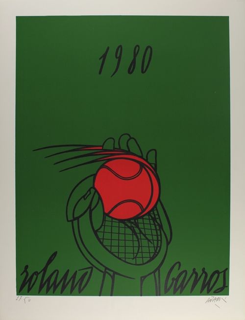 リトグラフ Adami - Roland Garros (vert)