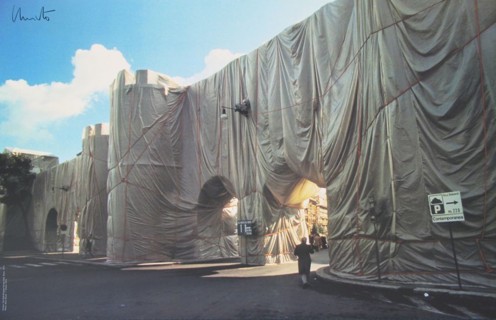 オフセット Christo - Roman Wall wrapped