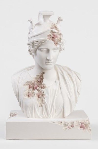 オフセット Arsham - Rose Quartz Eroded Bust of Rome Divinisée