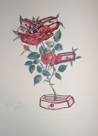 リトグラフ Dali - Roses of Memory (surrealistic flowers)