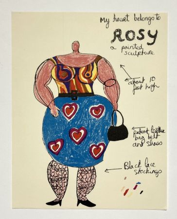 リトグラフ De Saint Phalle - Rosy. 1966