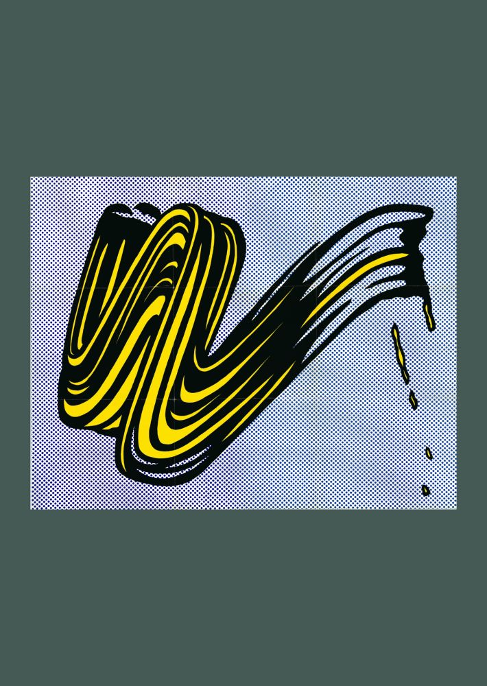 リトグラフ Lichtenstein - Roy Lichtenstein: 'Brushstroke (Castelli Mailer)' 1965 Offset-lithograph