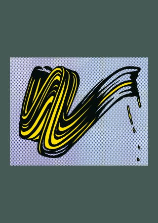 技術的なありません Lichtenstein - Roy Lichtenstein: 'Brushstroke (Castelli Mailer)' 1965 Offset-lithograph
