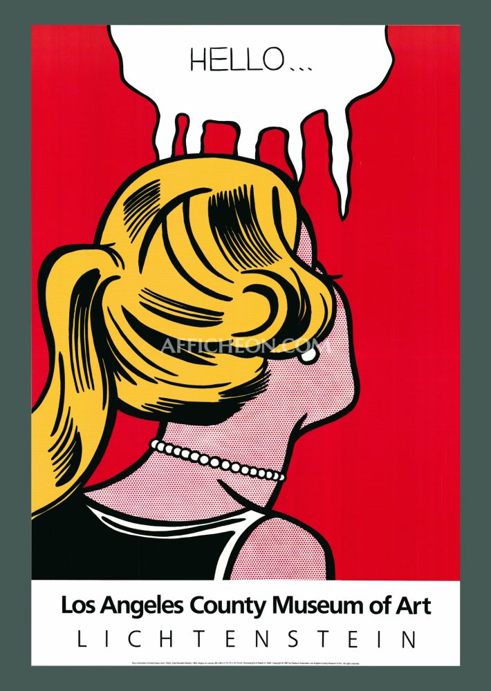 リトグラフ Lichtenstein - Roy Lichtenstein: 'Cold Shoulder' 1987 Offset-lithograph
