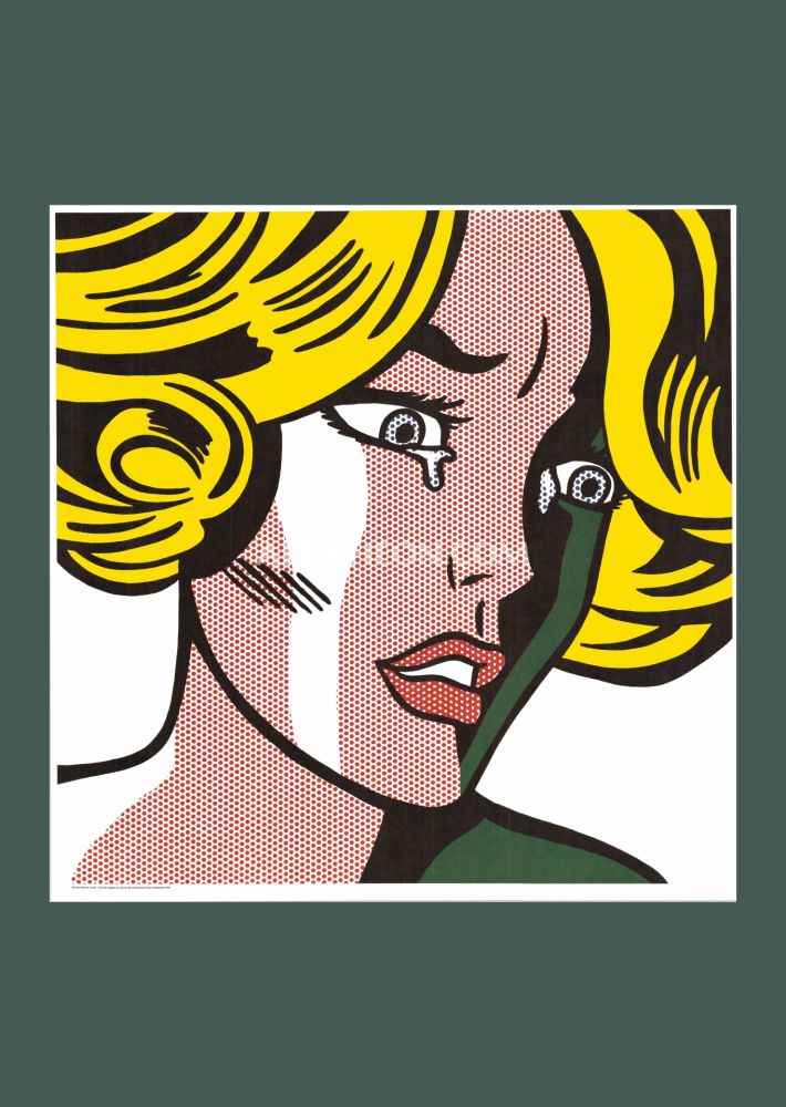 リトグラフ Lichtenstein - Roy Lichtenstein: 'Frightened Girl' 1984 Offset-lithograph