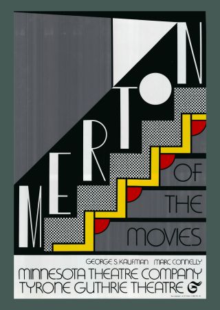シルクスクリーン Lichtenstein - Roy Lichtenstein: 'Merton Of The Movies' 1968 Silverfoil-serigraph