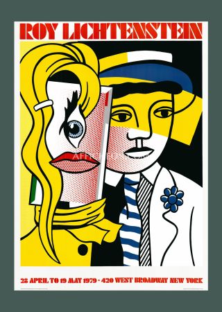リトグラフ Lichtenstein - Roy Lichtenstein: 'Stepping Out' 1979 Offset-lithograph