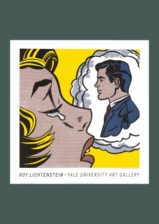 リトグラフ Lichtenstein - Roy Lichtenstein: 'Thinking of Him' 1991 Offset-lithograph