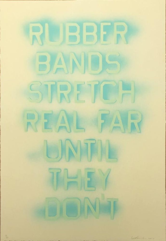 リトグラフ Ruscha - Rubber Bands (State II)