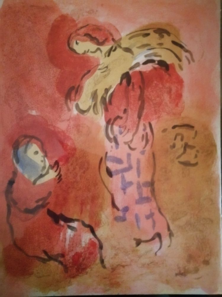 リトグラフ Chagall - Ruth glaneuse