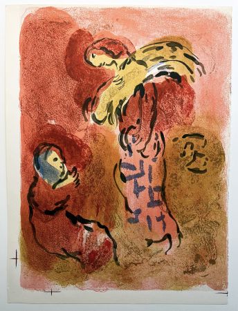 リトグラフ Chagall - RUTH GLANEUSE. Lithographie originale pour 