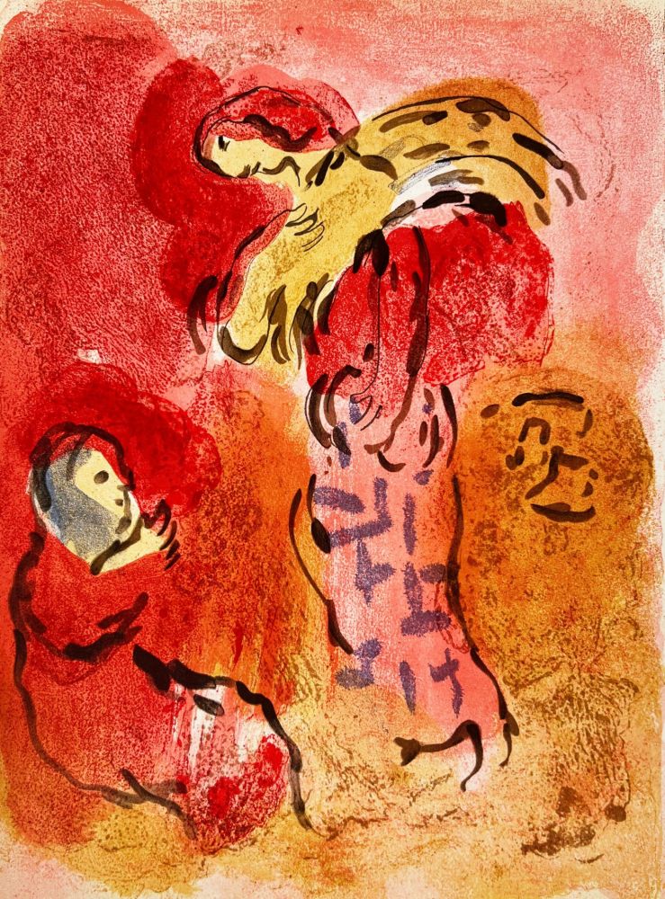 リトグラフ Chagall - Ruth Gleaning