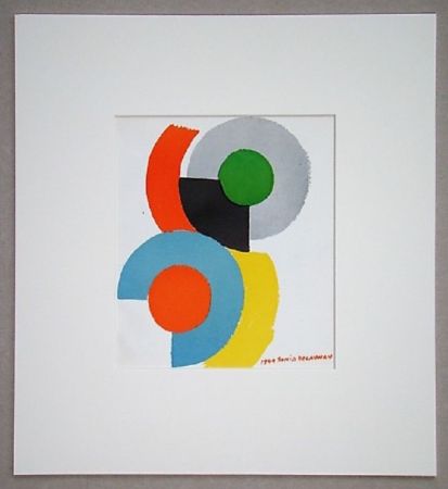 リトグラフ Delaunay - Rythmes circulaires, 1949
