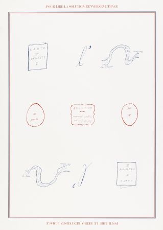 シルクスクリーン Broodthaers - Rébus