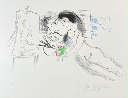 リトグラフ Chagall - Rêve familier