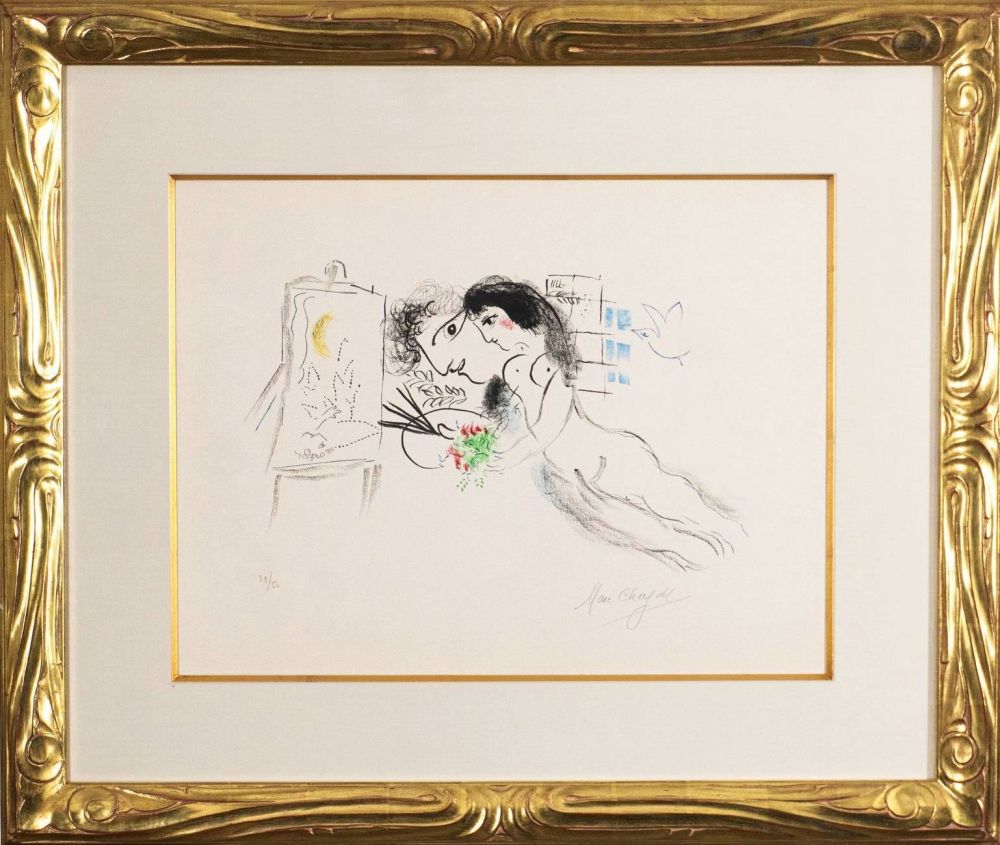 リトグラフ Chagall - Rêve familier (Familiar Dream)