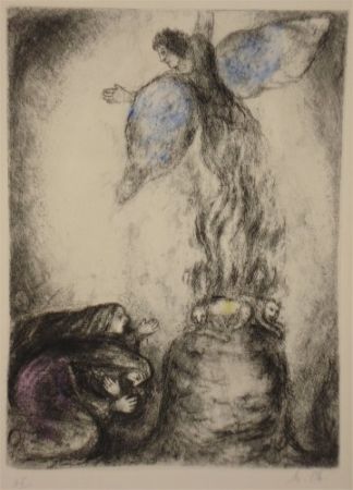 エッチング Chagall - Sacrifice de Manoach