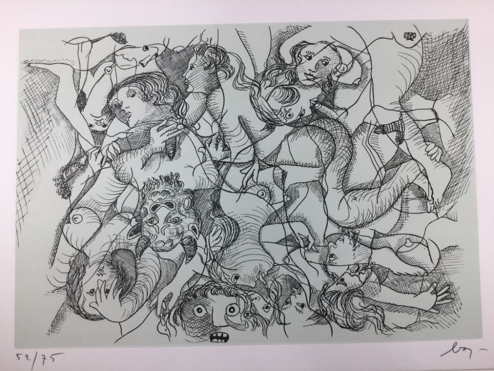エッチング Baj - Sade in Italy - complete folder ( 8 erotic etchings )