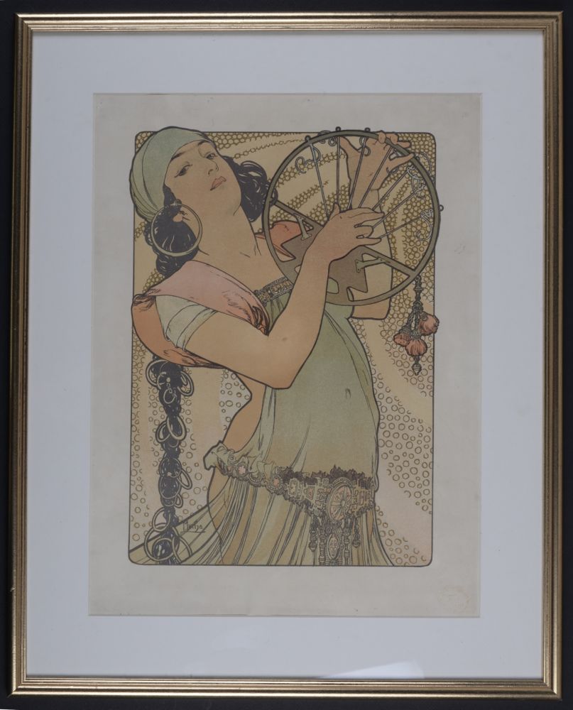 リトグラフ Mucha - Salome, C. 1897 - Framed