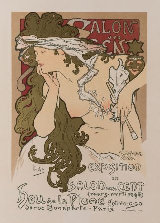 リトグラフ Mucha - Salon des Cent / XXme Exposition