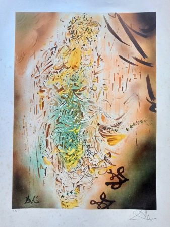 リトグラフ Dali - Salvador Dali, Cosmic Madonna, Beautiful surrealist handsigned composition, cca 1970