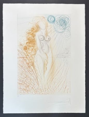 ポイントーセッシュ Dali - Salvador Dalí (1904-1989) - La Naissance de Vénus - Drypoint etching with stencil on Rives paper - 1971
