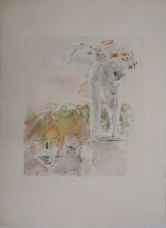 リトグラフ Morisot - Sculptures au Au Jardin des Tuileries