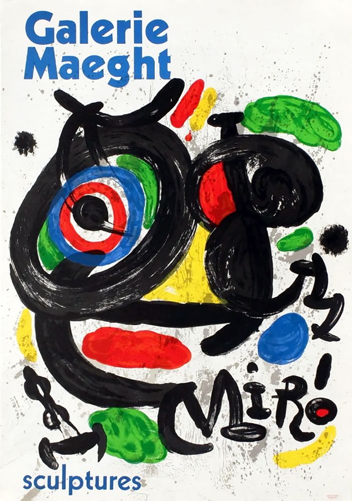 掲示 Miró - SCULPTURES . Exposition Galerie Maeght, 1970. Affiche originale.