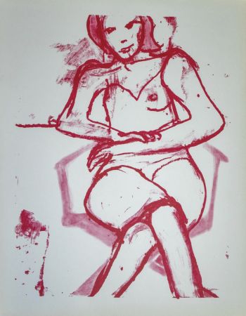 リトグラフ Diebenkorn - Seated woman