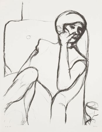 リトグラフ Diebenkorn - Seated Woman in Arm Chair