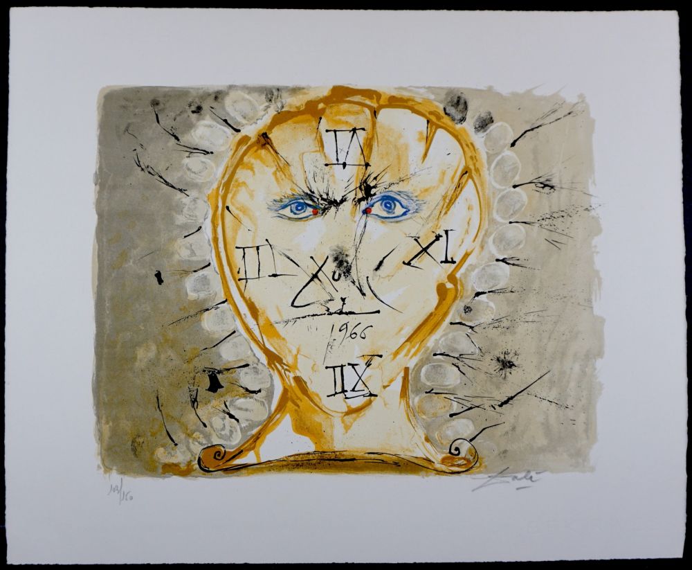 リトグラフ Dali - Self-Portrait Sundial