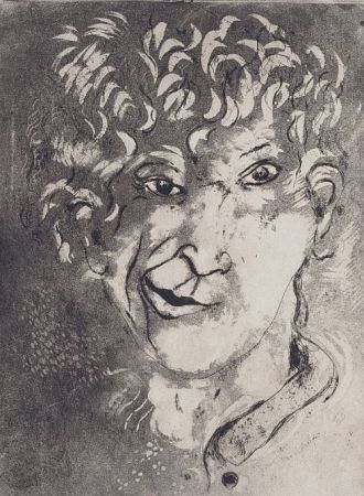 エッチングと　アクチアント Chagall - Self-Portrait with Grimace