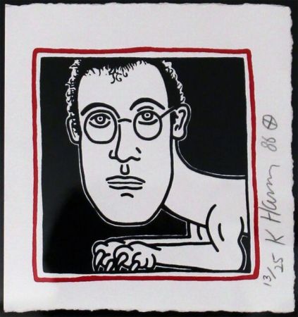 シルクスクリーン Haring - Self Portrait