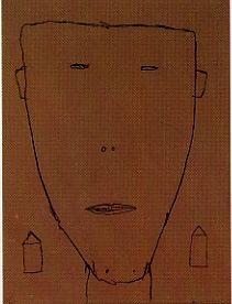 リトグラフ Brown - Self portrait 15