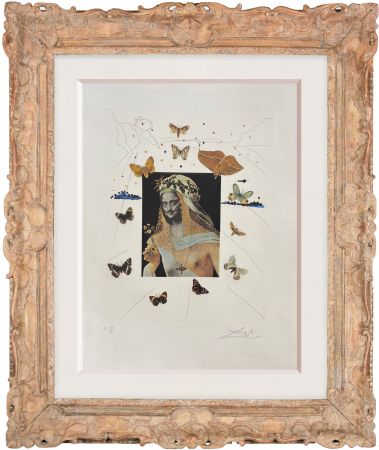 彫版 Dali - Selfportrait Surrealist with butterflies