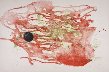 リトグラフ Miró - Series I, red wash
