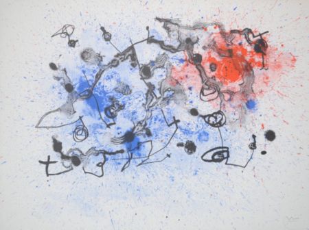 リトグラフ Miró - Series II - Blue And Red - M290