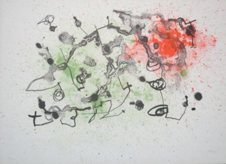 リトグラフ Miró - Series II - Rouge et Vert - M288