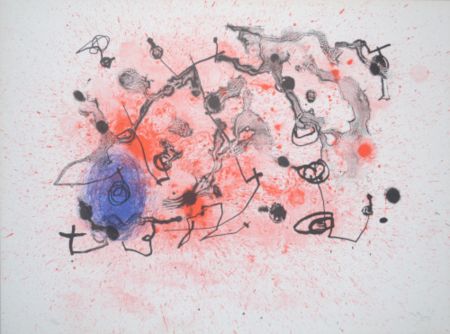 リトグラフ Miró - Series II, Blue and Red - M291