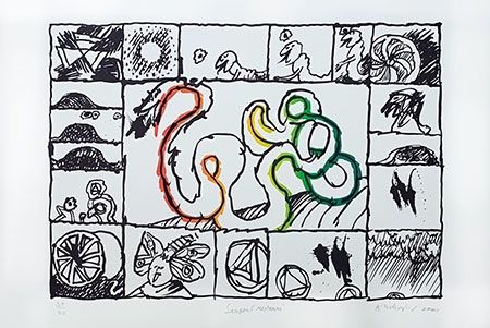 リトグラフ Alechinsky - Serpent restauré