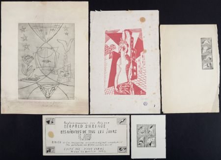 技術的なありません Survage - Set of 5 Composition surréaliste, 1930-1952