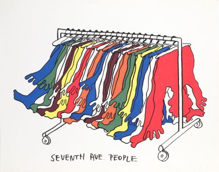 シルクスクリーン Kogelnik - Seventh Avenue People