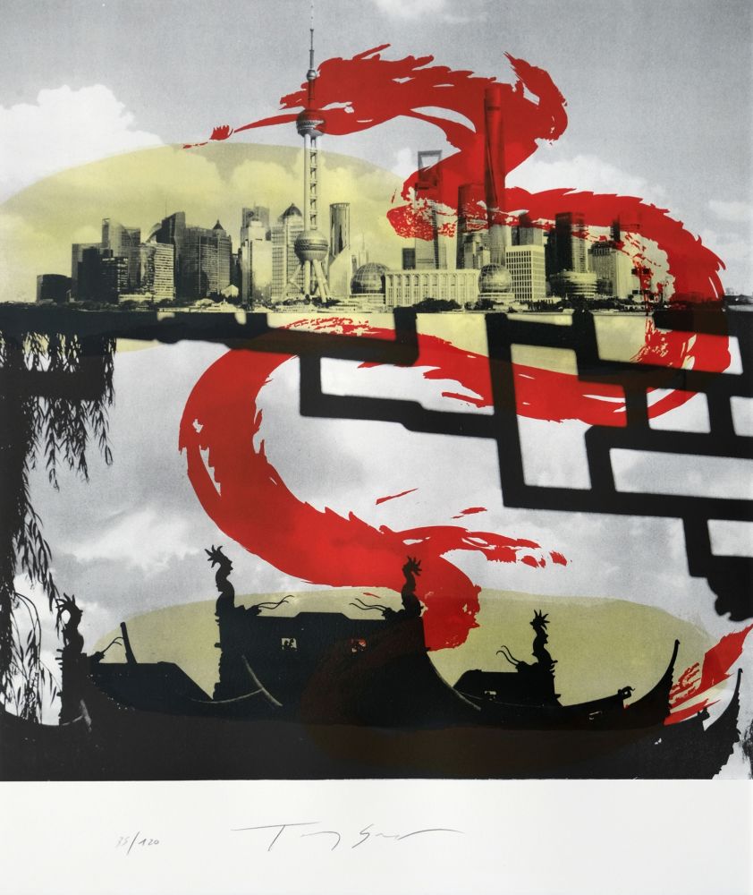 リトグラフ Soulie - Shanghai le Dragon