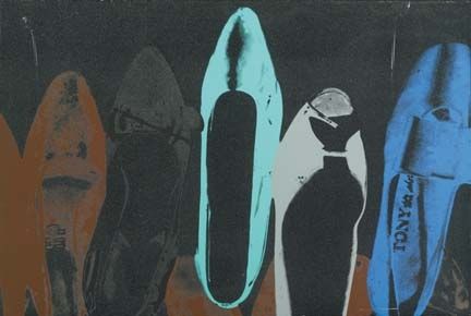 シルクスクリーン Warhol - Shoes with Diamond Dust