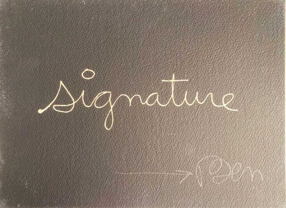 シルクスクリーン Vautier - Signature