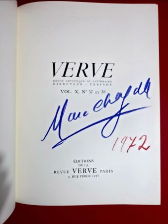 挿絵入り本 Chagall - Signed -Verve-Teriade- Dessins pour la Bible II 