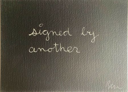 シルクスクリーン Vautier - Signed by another