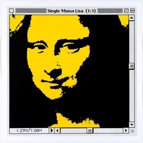 リトグラフ Pusenkoff - Single Mona Lisa yellow for Barcelona