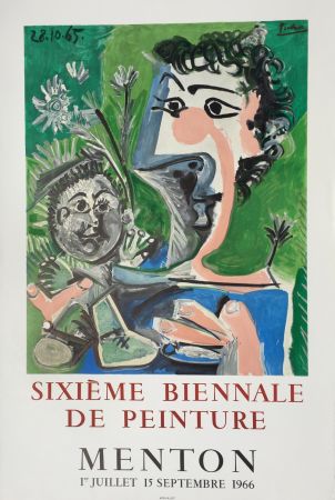リトグラフ Picasso - Sixieme Biennale de Peinture, Menton